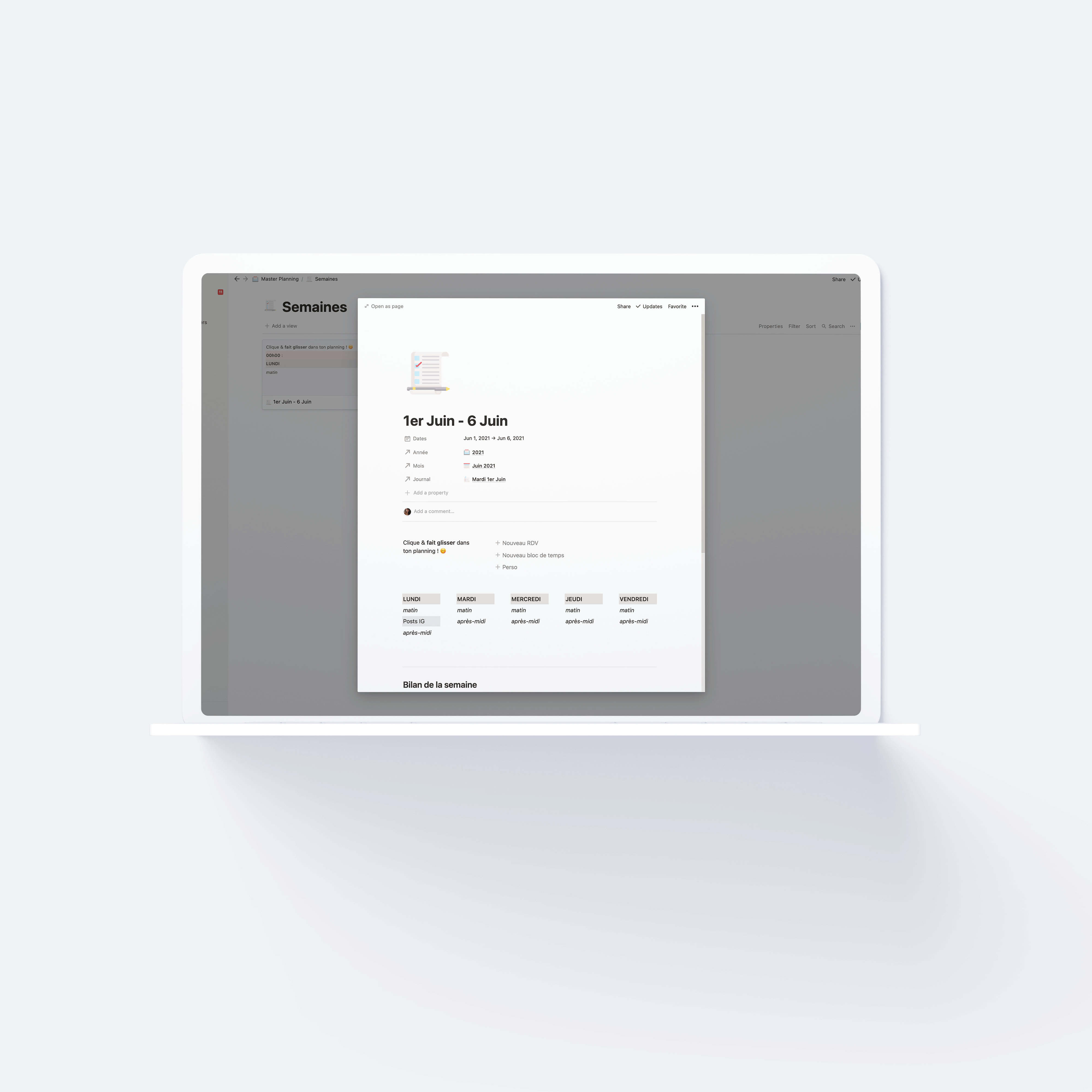 Notion template