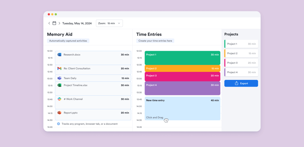 Memtime pour tracker ton temps