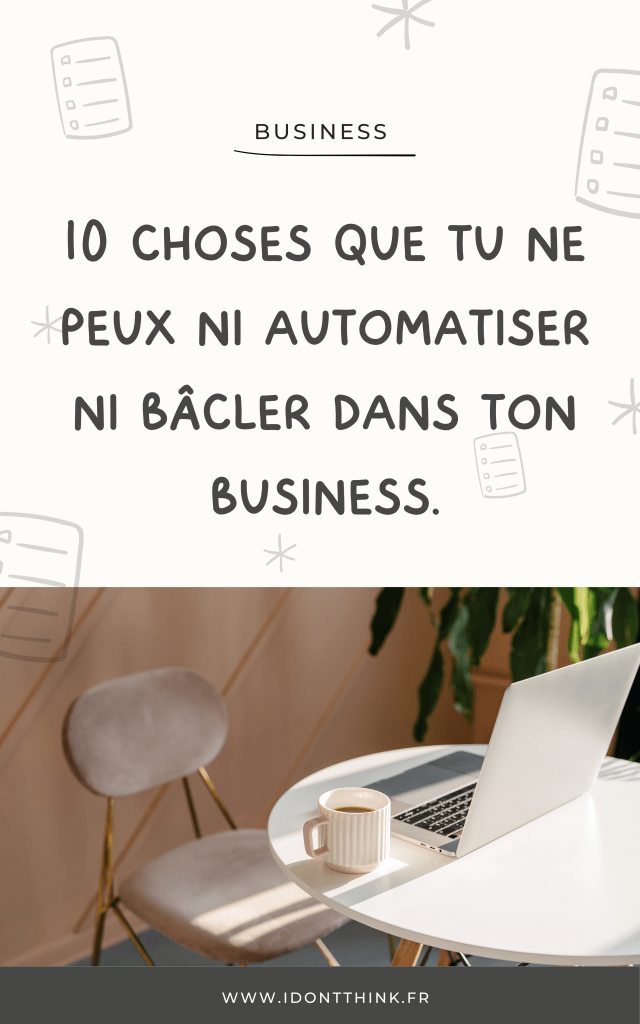 9 choses où tu ne peux pas gagner de temps en business